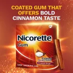 นิโคเร็ทท์ หมากฝรั่ง Gum Coated For Bold Flavor 4 mg 160 Pieces, Cinnamon Surge Nicorette® รส อบเชย นิโคเรท