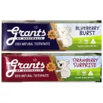 grants-kids blueberry burst toothpaste 75g./ grants-kids strawberry toothpaste75g.