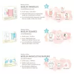 Sofflin Diaper, Muslin, Bamboo Fiber 47*47 inches, Pack 3 pieces