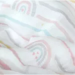 Sofflin ผ้าอ้อมมัสลินใยไผ่ ไซส์ XL ลาย Rainbow 3 ผืน
