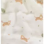 Sofflin ผ้าเช็ดหน้ามัสลินใยไผ่ ไซส์ L ลาย Tiger 5 ผืน