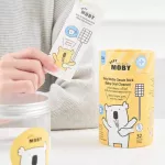 Moby, gauze wipes, wiping the tongue, stereot, a pack in the pack in the envelope, very clean, easy to use, 1 set has 32 wraps Babymoby