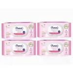 Baby Wipe's wet tissue, pink, pink, 80 pieces × 4 packages