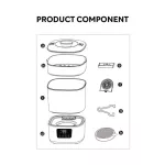 Camera Hepadry2 bottle steaming machine, 9 -bottle of steaming touch screen with sterilized and drying systems, bacteria, viruses and PM 2.5