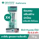 แพ็ค 4 Dentiste Repaire Toothpaste 70 GM. ยาสีฟัน ซ่อมแซมฟันสึกกร่อนผุ ลดอาการเสียวฟัน ฟลูอออะพาไทต์ แบบปั๊ม 70 กรัม เดนทิสเต้
