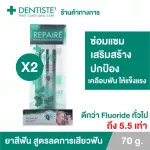 แพ็ค 2 Dentiste Repaire Toothpaste 70 GM. ยาสีฟัน ซ่อมแซมฟันสึกกร่อนผุ ลดอาการเสียวฟัน ฟลูอออะพาไทต์ แบบปั๊ม 70 กรัม เดนทิสเต้