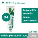 แพ็ค 4 Dentiste 100% Natural Toothpaste Tube100GM ยาสีฟัน สูตรธรรมชาติ 100% ปราศจากเคมี อ่อนโยน แบบหลอด เดนทิสเต้