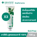 แพ็ค 3 Dentiste 100% Natural Toothpaste Tube100GM ยาสีฟัน สูตรธรรมชาติ 100% ปราศจากเคมี อ่อนโยน แบบหลอด เดนทิสเต้