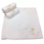 Idawin ผ้าอ้อมสาลู 12 ผืน ลายยีราฟ ขนาด 27"x27"