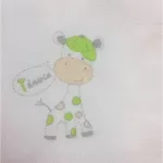 Idawin ผ้าอ้อมสาลู 12 ผืน ลายยีราฟ ขนาด 27"x27"