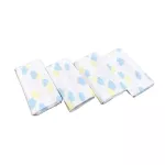 Idawin ผ้าอ้อมเยื่อไผ่ ไซส์ 30*30 นิ้ว / 4 ผืน ลายก้อนเมฆ