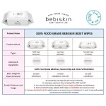 Babies, Skin, Wisdom, wet tissue, food grade, wet tissue, degradable in the water, refill without lid, 60 pieces per pack.*10 packs imported from Korea.