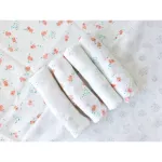 ผ้าอ้อมสาลู Mimibabe 27*27 นิ้ว ลายลูกเจี๊ยบชมพู+แกะเทา