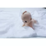 Mimibabe ผ้าห่อตัวเด็กสาลู cotton100% ขนาด 47*47 นิ้ว สีขาวล้วน