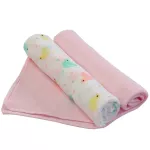 Mimibabe ผ้าอ้อมมัสลิน 27"x27" ลายเป็ดชมพู