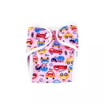 Mimibabe กางเกงผ้าอ้อมสำหรับทารก 0-6 เดือน - ลายรถสีชมพู