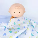 Mimibabe ผ้าอ้อมสาลูลายเป็ดฟ้า 27"x27" สำหรับเด็กทารก บรรจุ 6 ผืน