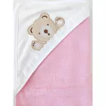 ผ้าห่อตัวเด็กทารกแรกเกิด ปักลายหมี ขนาด 30*36 นิ้ว