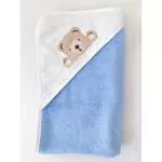 ผ้าห่อตัวเด็กทารกแรกเกิด ปักลายหมี ขนาด 30*36 นิ้ว