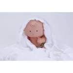 Mimibabe ผ้าห่อตัวเด็กสาลู cotton100% ขนาด 47*47 นิ้ว สีขาวล้วน