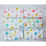ผ้าอ้อมสาลูผ้า Cotton 100% เกรด A คุณภาพดี Size 24*24 คละลาย
