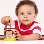 Jar for snacks/food Cute, bright, designed using the brand's specific character of the brand Suitable for children aged 1 year and over
