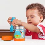Jar for snacks/food Cute, bright, designed using the brand's specific character of the brand Suitable for children aged 1 year and over