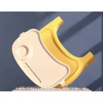 เก้าอี้กินข้าวเด็ก สีทูโทนพร้อมเบาะหนังPU มีสายรัด มีที่กั้นกันตก ยางกันลื่นสายนิรภัย เก้าอี้เด็ก ปรับระดับได้ ถาดถอดได้