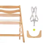 Dining chair Natural wood color and food tray for children