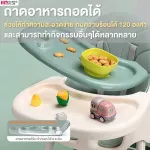 FIN เก้าอี้ทานข้าวเด็ก 3in ปรับระดับได้2ระดับ พับเก็บง่ายมีล้อ รุ่น ST022