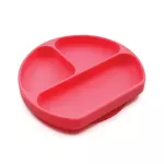 Bumkins จานหลุมซิลิโคน ฐานดูดกันเลื่อน รุ่น Silicone Grip Dish สีแดง GD-RED / ฝาปิดจาน