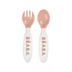 Beaba, a fork with 2nd Age Training Fork and Spoon Storage Case Included - Nude