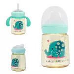 Marcus & Marcus - PPSU 6 OZ baby water bottle, change, put milk, straw or pork, can drink PPSU Transition Trainer Bottle.
