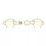 MOTHER'S CORN, a spoon, Junior Spoon & Fork Set for children aged 1 year or more.