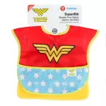 BUMKINS with anti-rear covents with the Collections DC model Super Bib with Cape. Suitable for 6-24 months. Wonder Woman pattern