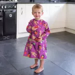 เสื้อกันเปื้อนตัวยาว 6เดือน - 5ปี Toddler Coverall Bib Purple