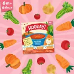 Hooray! Baby supplements ready for children 6 months or more, a total of 4 flavors, 140 grams -4 pieces