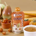 PEACHY Baby Dietary Supplement, Liquid Food, aged 6 months and older, carrot flavor mixed with tomatoes and pearl packed 3 sachets.