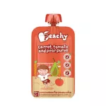 PEACHY Baby Dietary Supplement, Liquid Food, aged 6 months and older, carrot flavor mixed with tomatoes and pearl packed 3 sachets.