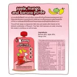 PEACHY Baby Dietary Supplement, Liquid Food, aged 6 months and older, apple flavor mixed with mango and bananas, crushed 3 sachets
