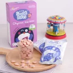 Children's snacks 8 months or more, enhance development Organic rice puff mixed with purple, Blueberry flavor, 6 sachets, Xongdur Baby Baby envelope