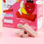 6 -month children's dessert+ eyebrows, strawberry flavors mixed with Cubbe Baby Snacks Strawberry & Banana Sticks - 6M+