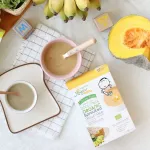 อาหารเสริมเด็ก 6 เดือน ข้าวกล้องงอกบด ผสมกล้วยและฟักทอง บรรจุ 6 ซอง Xongdur Baby ซองเดอร์ เบบี้