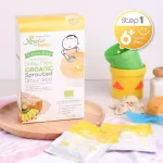 อาหารเสริมเด็ก 6 เดือน ข้าวกล้องงอกบด ผสมกล้วยและฟักทอง บรรจุ 6 ซอง Xongdur Baby ซองเดอร์ เบบี้