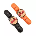 2 -headed clip, orange/black pattern