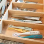 Beaba Silicone Set of 4 Ergonomic 1st Age Silicone Spoons Assorted Colors Yellow/Lagoon/White/Blue