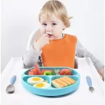 Silicone bowl And the silicone tray eating food for children