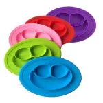 Silicone bowl And the silicone tray eating food for children
