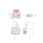 เก้าอี้ป้อนข้าวหมี 3 in 1 เก้าอี้หัดนั่ง เก้าอี้กินข้าวเด็ก เก้าอี้เด็กพกพาพับได้