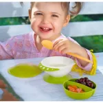Baby food bowl, baby rice bowl, baby rice bowl with non -slip vacuum tires